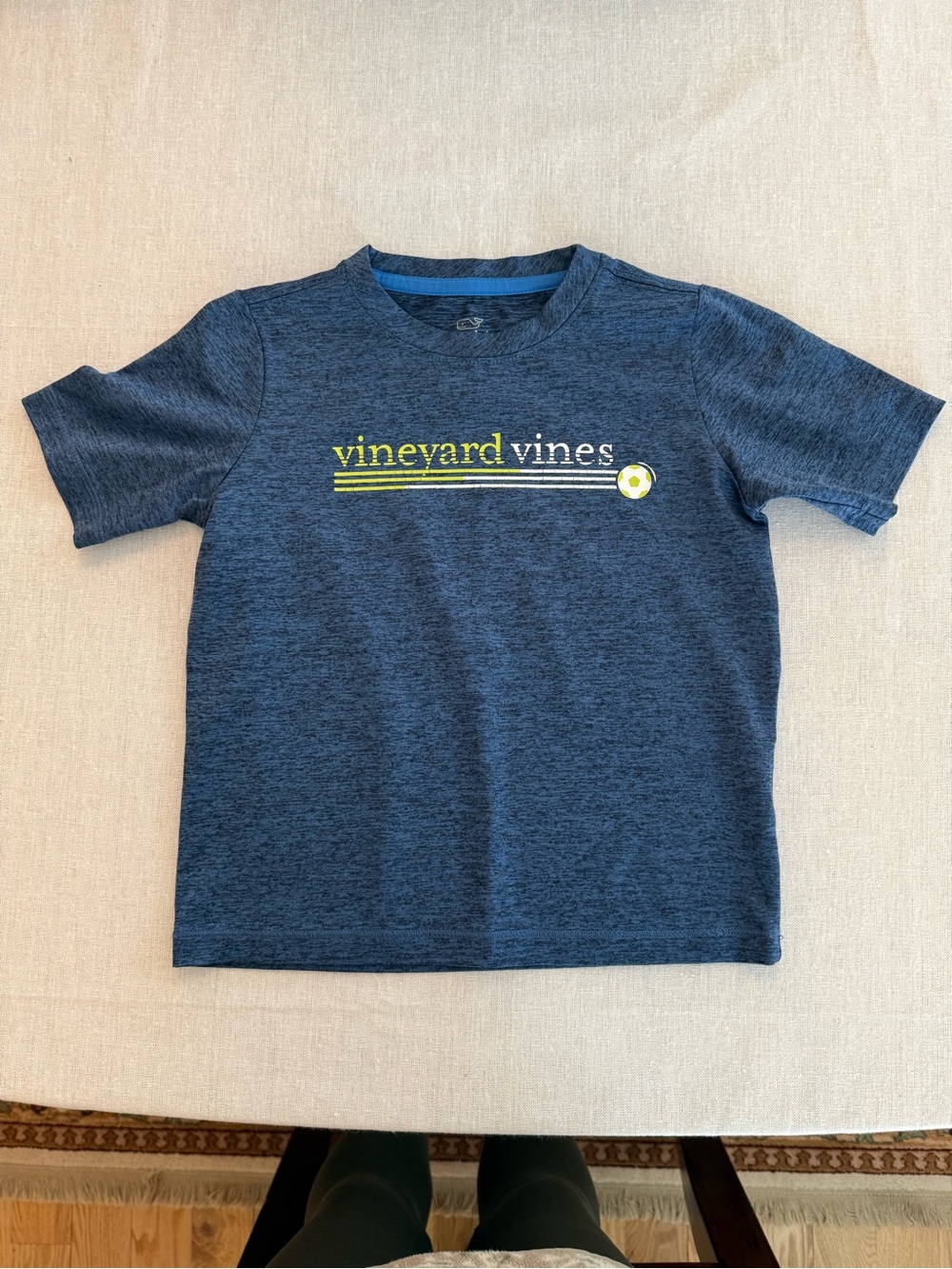 Vineyard Vines soccer themed performance tee